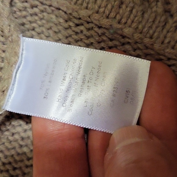 Talbot's Women's open ribbed knit cardigan, Size medium petite, Tan - Picture 7 of 8